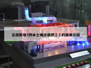 云南新增5例本土确诊病例㊙️的简单介绍