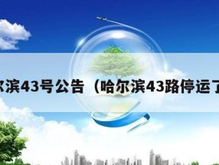 哈尔滨43号公告（哈尔滨43路停运了吗）