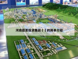 河南亚圣投资集团㊙️的简单介绍