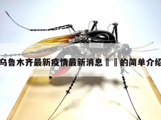 乌鲁木齐最新疫情最新消息㊙️的简单介绍
